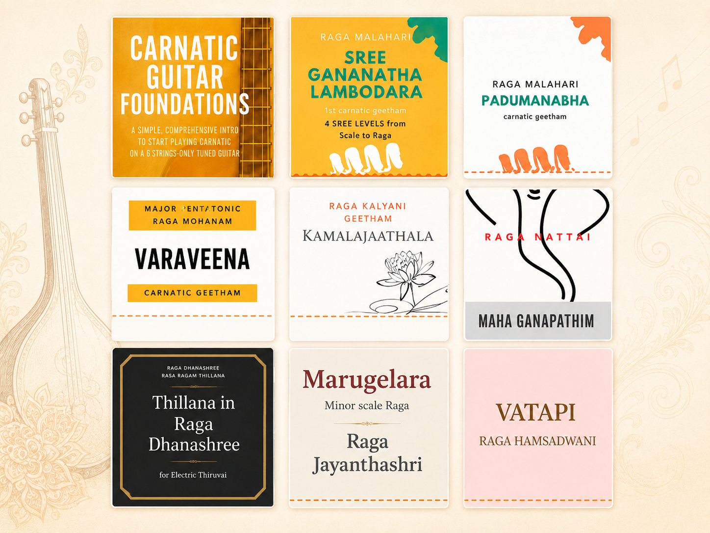 Carnatic Bundle guitar courses