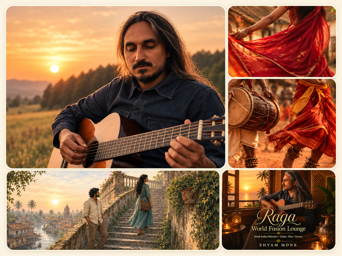 Indian music, guitar, rhythm and compositions by Shyam Monk